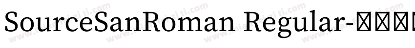 SourceSanRoman Regular字体转换